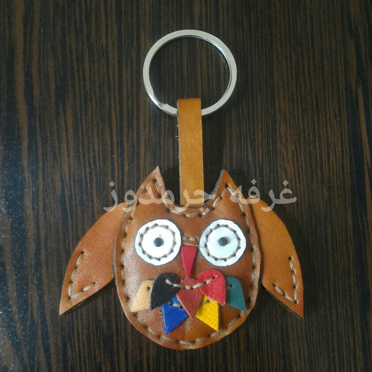 جاکلیدی چرم طبیعی جغد جاکلیدی جغد جاکلیدی فانتزی جاکلیدی شیک جاکلیدی رنگارنگ