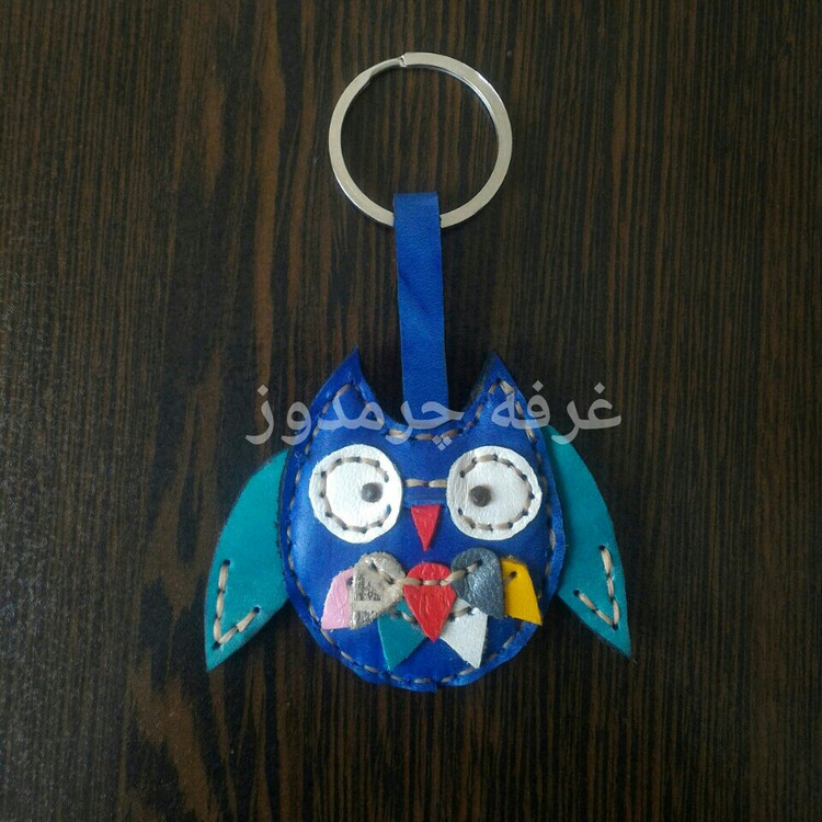 جاکلیدی چرم طبیعی جغد جاکلیدی جغد جاکلیدی فانتزی جاکلیدی شیک جاکلیدی رنگارنگ