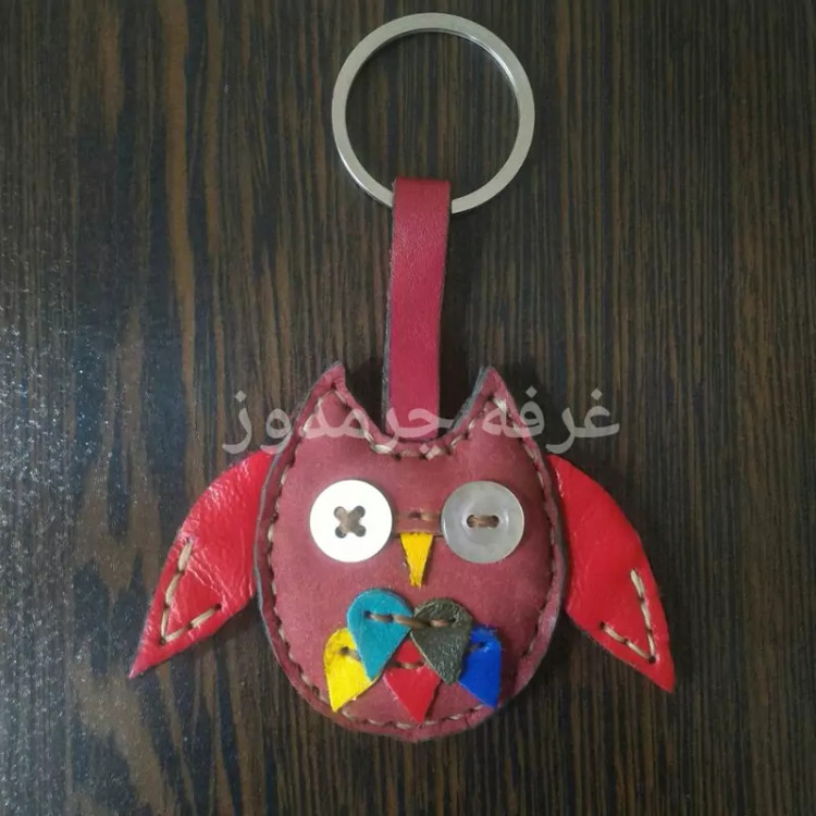 جاکلیدی چرم طبیعی جغد جاکلیدی جغد جاکلیدی فانتزی جاکلیدی شیک جاکلیدی رنگارنگ
