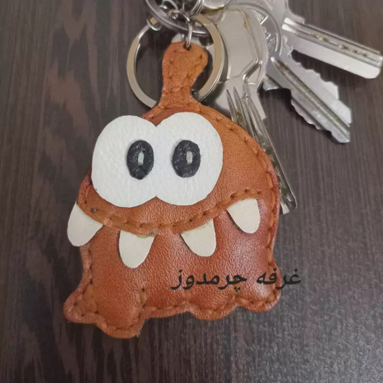 جاکلیدی چرم طبیعی اوم نوم جاکلیدی فانتزی جاکلیدی خاص جاکلیدی شیک دست دوز