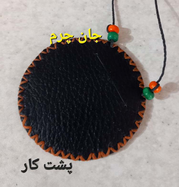 جادعایی چرم طبیعی دست دوز جاحرزی تکه دوزی کیف گردنی جای دعا زنانه جای دعا مردانه